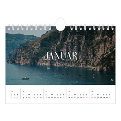 A5 Foto Kalender — Endeløs flugt [Januar]