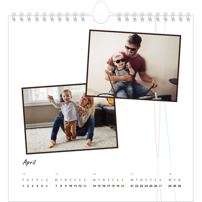 Årskalender kvadratisk — Blomstret indpakning [April]