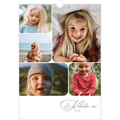 Årskalender A3 — Øjebliksbilleder og skrift [kalender forside]