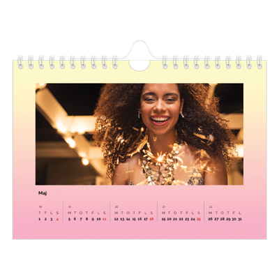 A5 Foto Kalender — Pastelfarver [kalender forside]