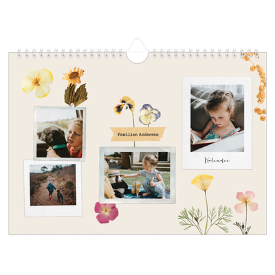 Fotokalender A4 — Vintage scrapbooking [kalender forside]