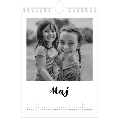 A5 Foto Kalender — Håndskrevet [kalender forside]