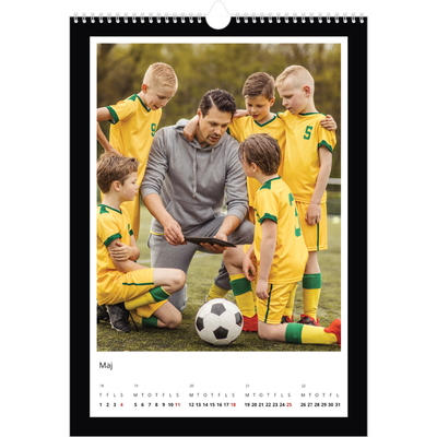 Årskalender A3 — Sort baggrund [kalender forside]