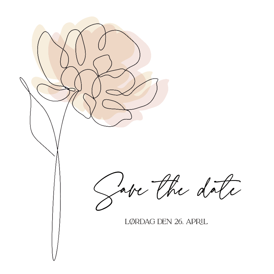 Save the date — Følsomme blomsterlinjer