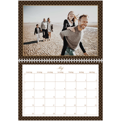 Fotokalender A4 dobbelt (30 x 40 cm) — Vintage monokrom [kalender forside]