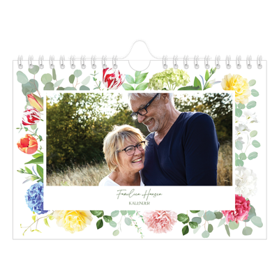 A5 Foto Kalender — Klassiske blomster [kalender forside]