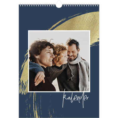 Årskalender A3 — Gylne penselstrøk [kalender forside]