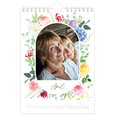 A5 Foto Kalender — Klassiske blomster [April]