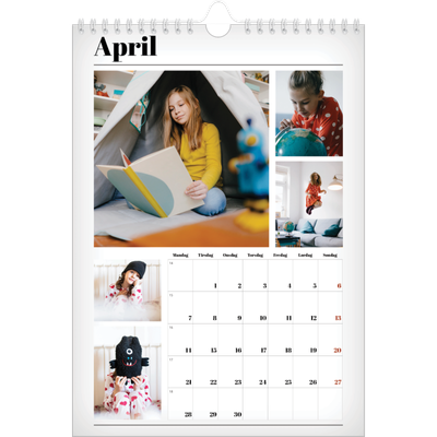 Fotokalender A4 (20 x 30 cm) — Avisstil [April]