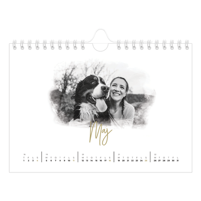 A5 Foto Kalender — Diffuse billederammer [Maj]