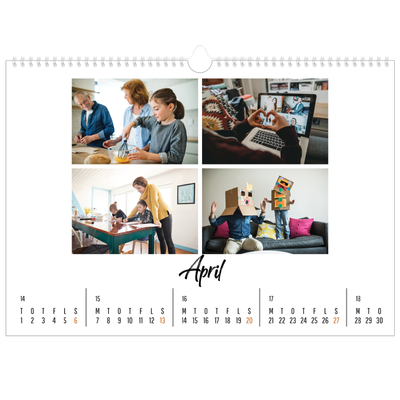 A3 Foto Kalender — Bogen om mig [April]