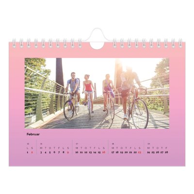A5 Foto Kalender — Pastelfarver [Februar]