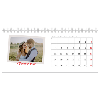 Bordkalender med foto — Signeret tryk