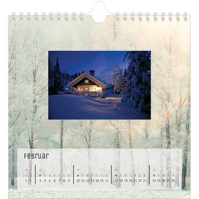 Årskalender kvadratisk — Tilbage til naturen [Februar]