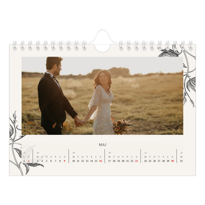 A5 Foto Kalender — Blek & blomst [Maj]