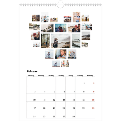 Årskalender A3 — Collage shapes [Februar]