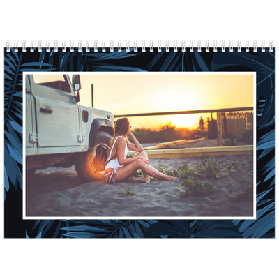 Fotokalender A4 dobbelt (30 x 40 cm) — Botanisk stil [kalender forside]