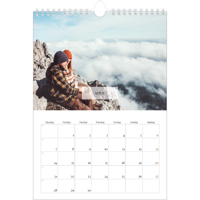 Fotokalender A4 (20 x 30 cm) — Klassisk kalender [April]