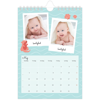 A5 Foto Kalender — Søde dyr [kalender forside]