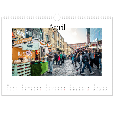 A3 Foto Kalender — Min rejseskildring [April]