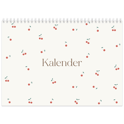 Fotokalender A4 dobbelt (30 x 40 cm) — Kirsebærlykke [kalender forside]