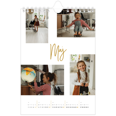 A5 Foto Kalender — Guldstift [kalender forside]