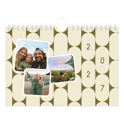 A5 Foto Kalender — Retro mønstre [kalender forside]