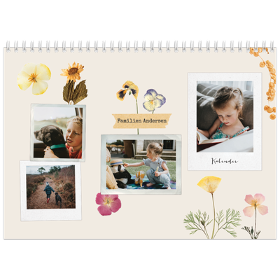 Fotokalender A4 dobbelt (30 x 40 cm) — Vintage scrapbooking [kalender forside]