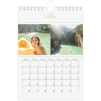 A5 Foto Kalender — Elegant guld [kalender forside]