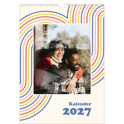 Årskalender A3 — Retro striber [kalender forside]