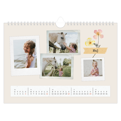 Fotokalender A4 — Vintage scrapbooking [kalender forside]