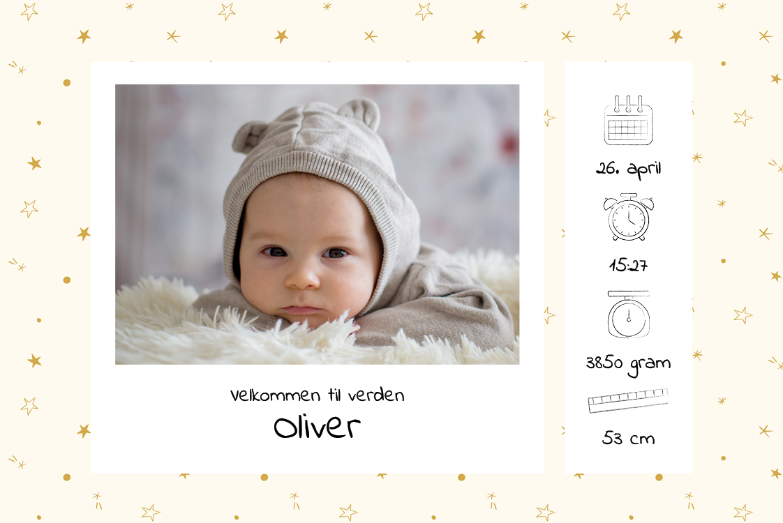 Invitationer — Vores lille stjerne