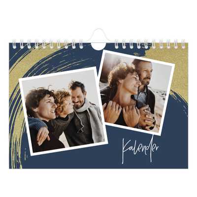 A5 Foto Kalender — Gylne penselstrøk [kalender forside]