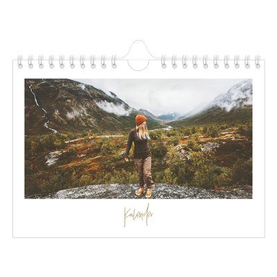 A5 Foto Kalender — Håndskrevet måned [kalender forside]