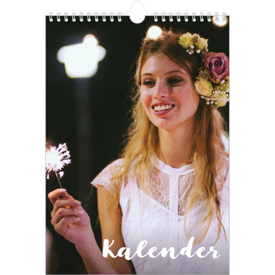 Fotokalender A4 (20 x 30 cm) — Simpel skrift [kalender forside]