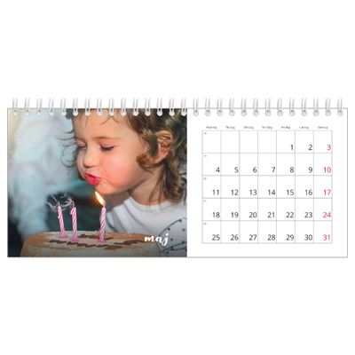 Bordkalendere — Simpel skrift [kalender forside]