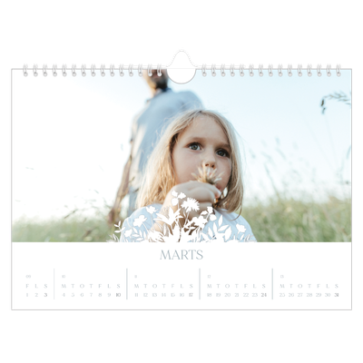 Fotokalender A4 — Blomstmotiv [Marts]