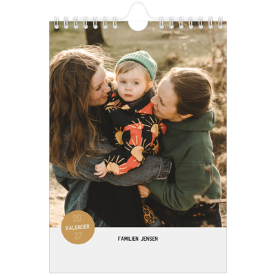 A5 Foto Kalender — Fotoklistermærke [kalender forside]