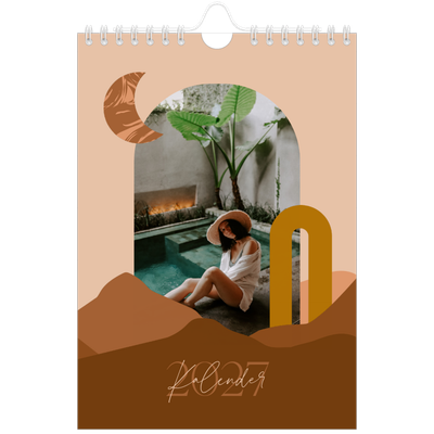 A5 Foto Kalender — Neutrale bjerge [kalender forside]
