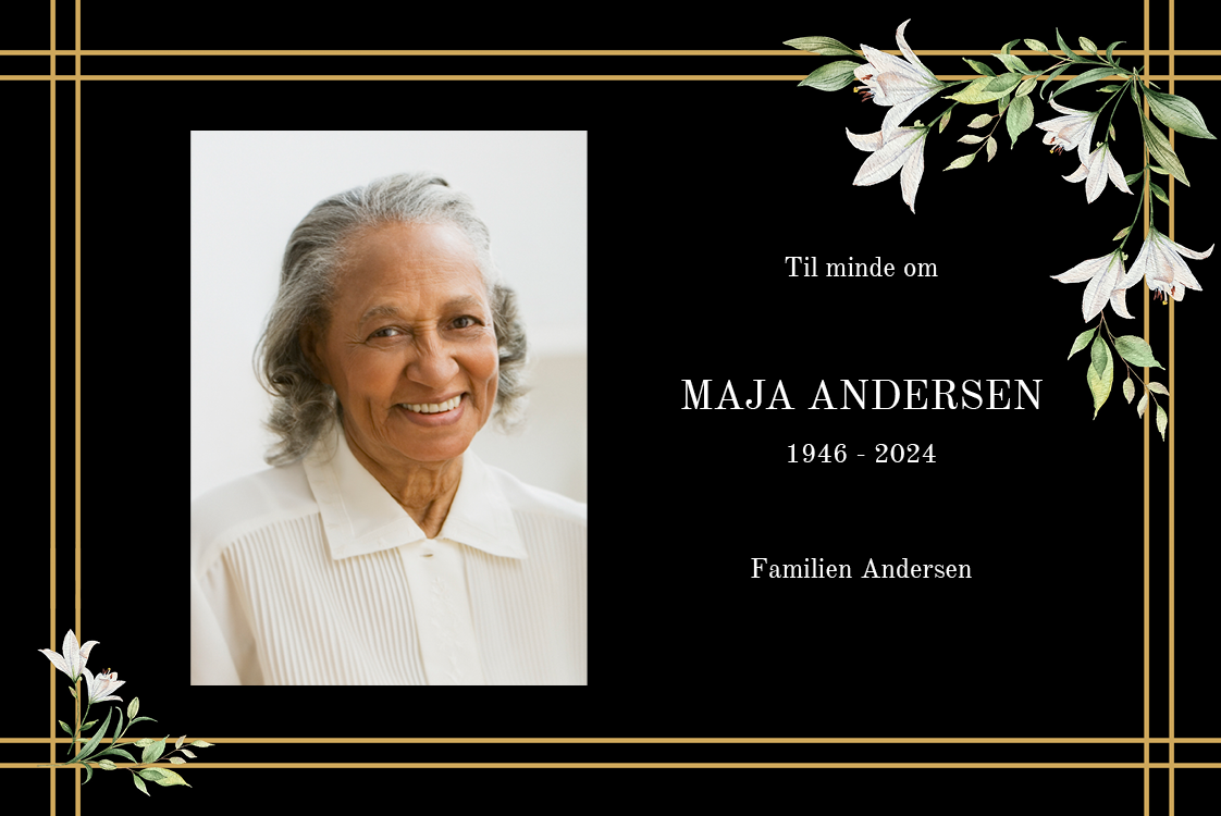 Takkekort — Floral frames