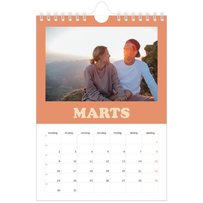 A5 Foto Kalender — Retro rammer [Marts]
