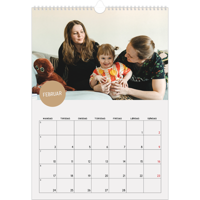 Årskalender A3 — Fotoklistermærke [Februar]