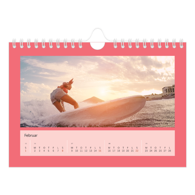 A5 Foto Kalender — Stilrene farver [Februar]