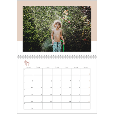 Fotokalender A4 dobbelt (30 x 40 cm) — Jordiske rammer [Marts]