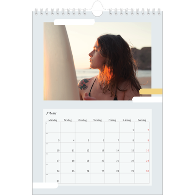 Fotokalender A4 (20 x 30 cm) — Pastellfarver [Marts]