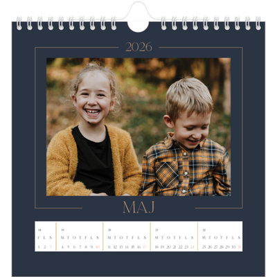 Årskalender kvadratisk — Berlinerblåt [kalender forside]