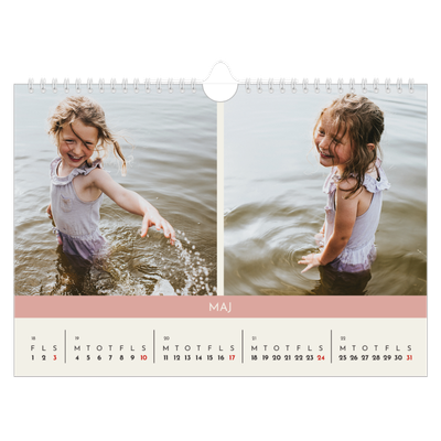 Fotokalender A4 — Pastel kapitler [kalender forside]
