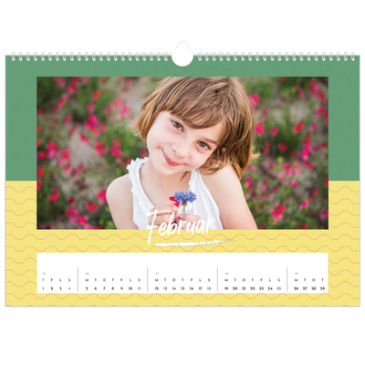 A3 Foto Kalender — Farverig kalender [Februar]