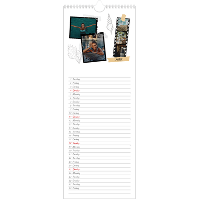 Køkkenkalender  — Scrapbook stil [April]
