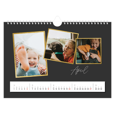 Fotokalender A4 — Gode minder [April]